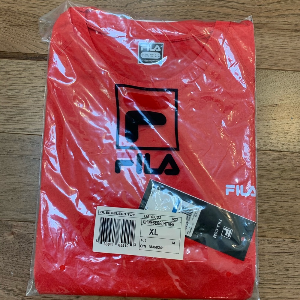 FILA Sleeveless Top Red Heather XL
